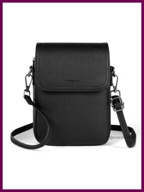 Small PU Leather Crossbody Purse RFID Blocking Travel Handbag